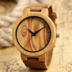 Montre Bois Homme avec bracelet cuir - Kyle