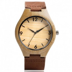 Montre Bois Homme avec bracelet cuir - Jon