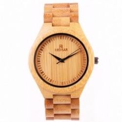 Montre Bois Homme avec bracelet bambou - Ronald