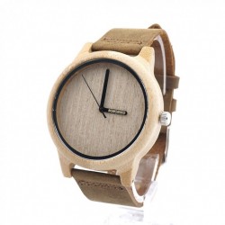 Montre Bois Homme avec bracelet cuir - Wesley