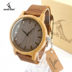 Montre Bois Homme avec bracelet cuir - Jorge