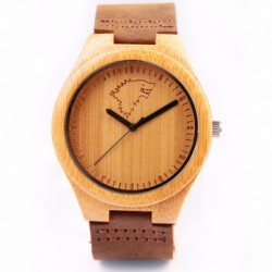 Montre Bois Homme avec bracelet cuir - Jason