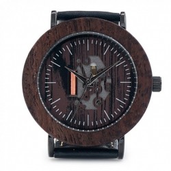 Montre Bois Homme avec bracelet cuir - Vernon