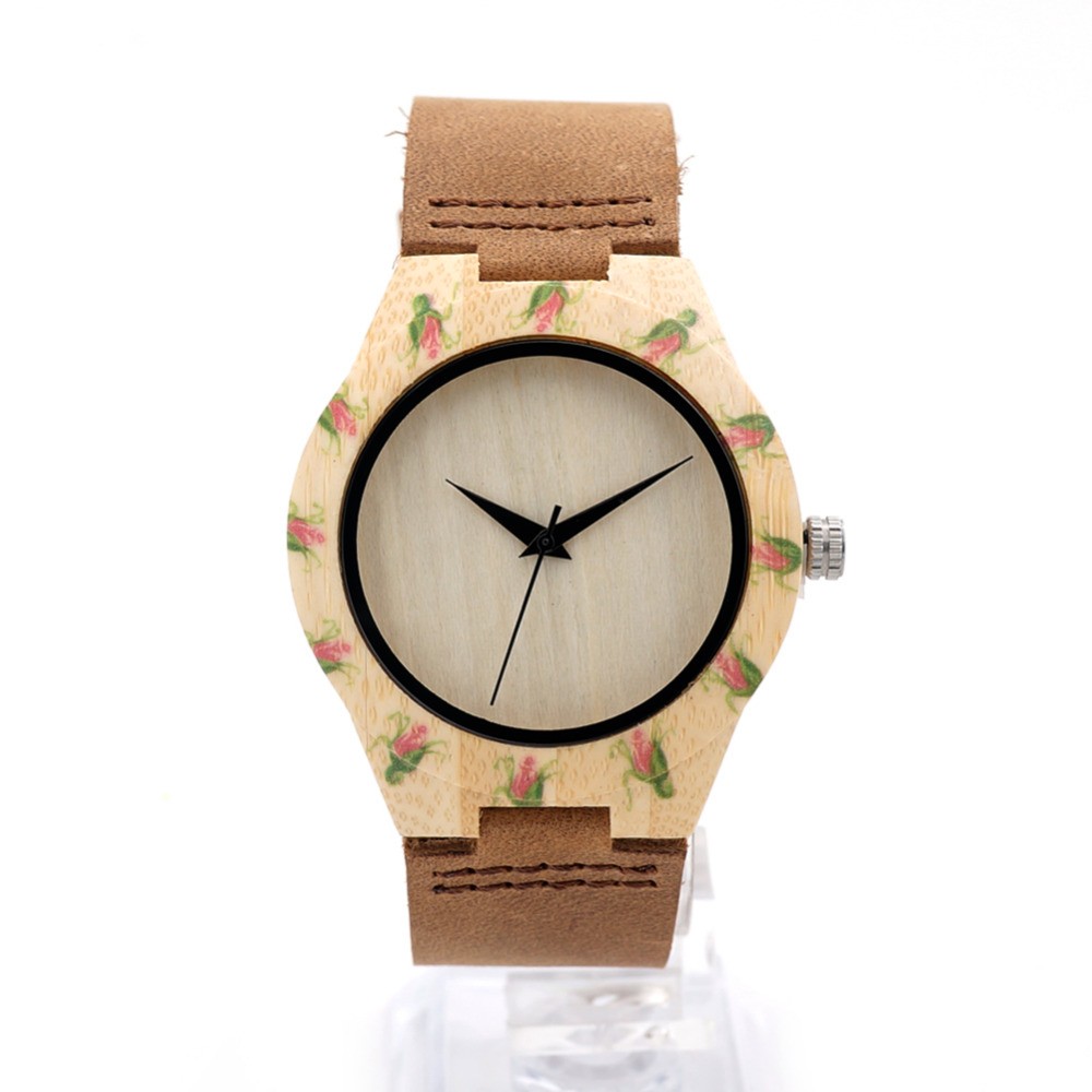 Montre Bois Femme avec bracelet bambou Sarah - Main Image