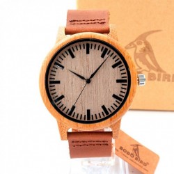 Montre Bois Homme avec bracelet cuir - Ramon