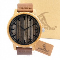 Montre Bois Homme avec bracelet cuir - Reginald