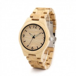 Montre Bois Homme avec bracelet cuir - Nathaniel