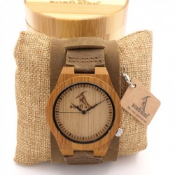 Montre Bois Homme avec bracelet cuir - Milton