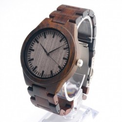 Montre Bois Homme avec bracelet cuir - Chester