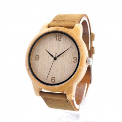 Montre Bois Homme avec bracelet cuir - Andre