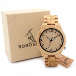 Montre Bois Homme avec bracelet bambou - Karl