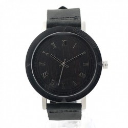 Montre Bois Homme avec bracelet cuir - Guy