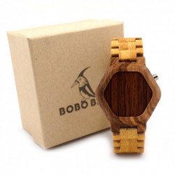 Montre Bois Homme avec bracelet bambou - Dwayne