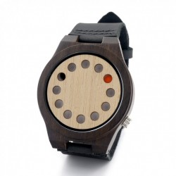 Montre Bois Homme avec bracelet cuir - Jaime