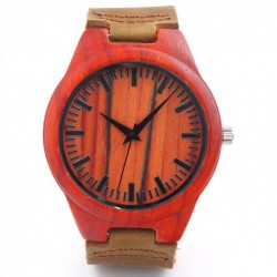 Montre Bois Homme avec bracelet cuir - Marion