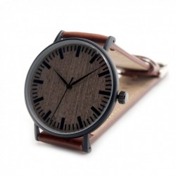 Montre Bois Homme avec bracelet cuir - Kent