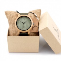 Montre Bois Homme avec bracelet cuir - Terrence