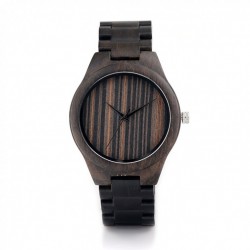 Montre Bois Homme avec bracelet cuir - Freddie