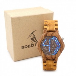 Montre Bois Homme avec bracelet bambou - Wade