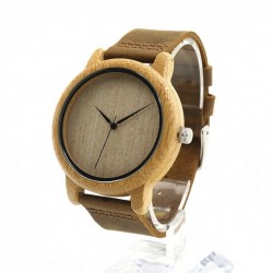 Montre Bois Homme avec bracelet cuir - Jackie