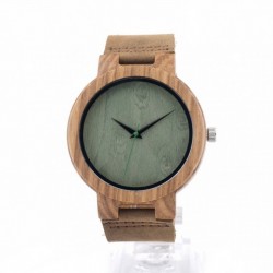 Montre Bois Homme avec bracelet cuir - Luther