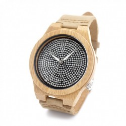 Montre Bois Homme avec bracelet cuir - Trevor