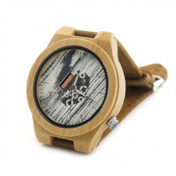 Montre Bois Homme avec bracelet cuir - Homer