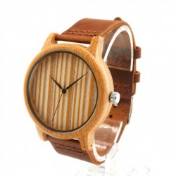 Montre Bois Homme avec bracelet cuir - Hubert