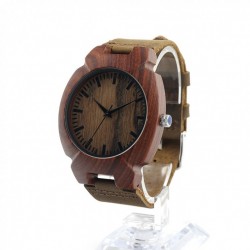 Montre Bois Homme avec bracelet cuir - Angelo