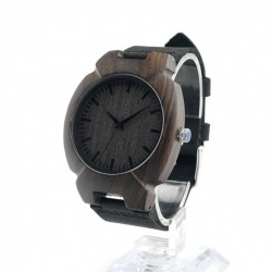 Montre Bois Homme avec bracelet cuir - Lynn