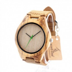 Montre Bois Homme avec bracelet cuir - Neal