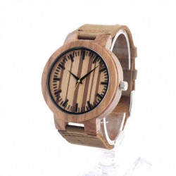 Montre Bois Homme avec bracelet cuir - Lorenzo