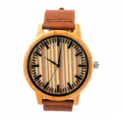 Montre Bois Homme avec bracelet cuir - Omar