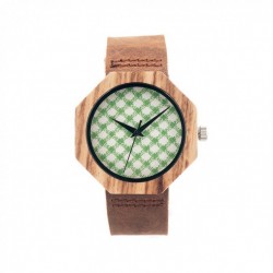 Montre Bois Femme avec bracelet cuir - Catherine