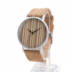 Montre Bois Homme avec bracelet cuir - Cesar