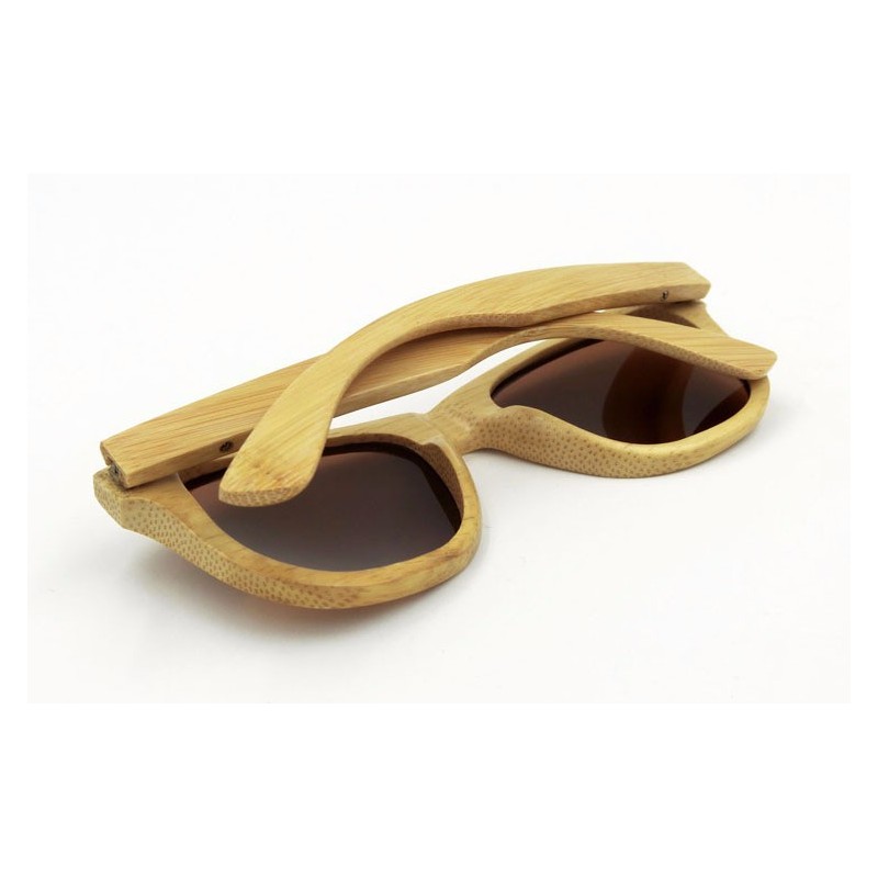 Bambou UV400 Polarisées lunettes de soleil en bois - Colorantic