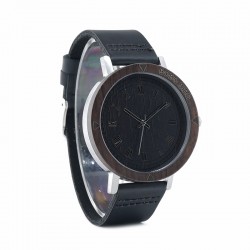 Montre Bois Homme avec bracelet cuir - Alfredo