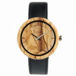 Montre Bois pour homme et femme avec bracelet cuir