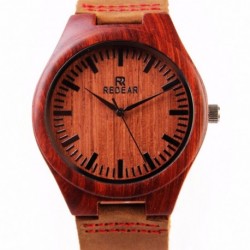 Montre Bois Homme avec bracelet cuir - Brandon