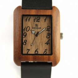 Montre Bois Homme avec bracelet cuir - Adam