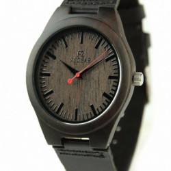 Montre Bois Homme avec bracelet cuir - Bobby