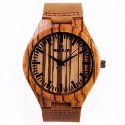 Montre Bois Homme avec bracelet cuir - Sean