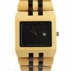 Montre Bois Homme avec bracelet bambou - Fred