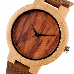 Montre Bois Homme avec bracelet cuir - Tony