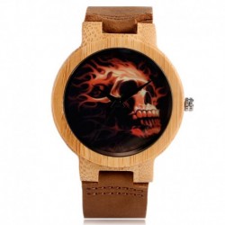 Montre Bois Homme avec bracelet cuir - Mike