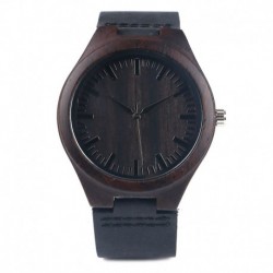 Montre Bois Homme avec bracelet cuir - Travis