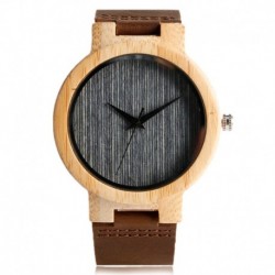 Montre Bois Homme avec bracelet cuir - Jeff