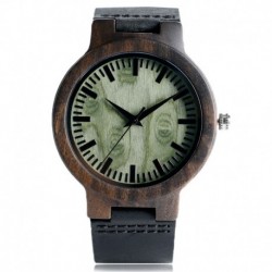 Montre Bois Homme avec bracelet cuir - Lee